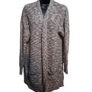 Maurices Cardigan 1X Multi-Color Cozy Knit Warm with Pockets Casual